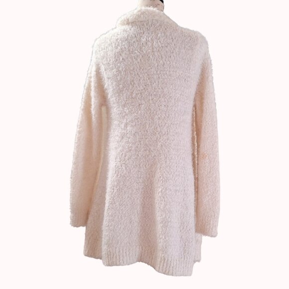 PJ Salvage Womens Fuzzy Cardigan Medium Soft Oversized Elevated Cozy Loungewear - Picture 2 of 9
